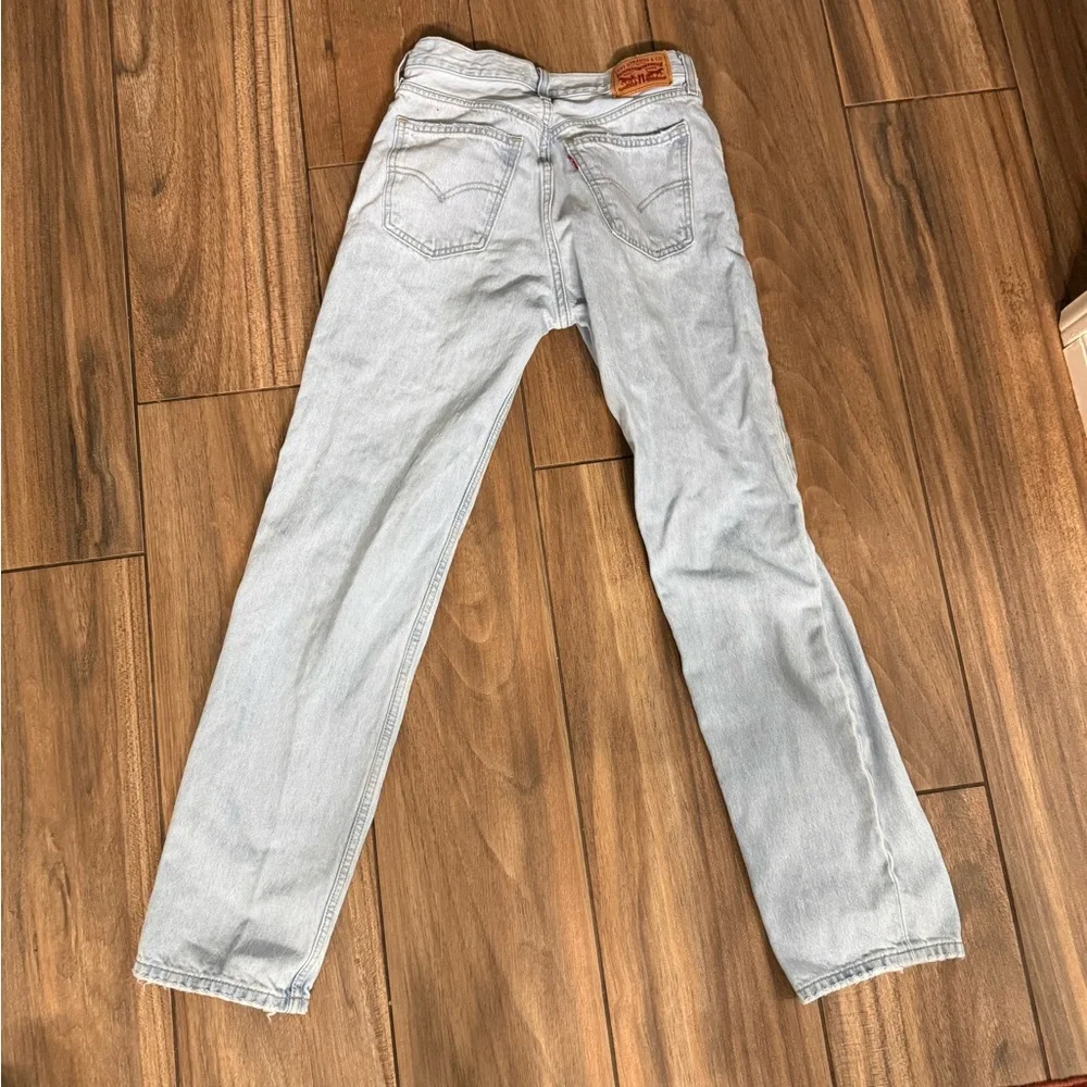 Levi’s low pro straight high rise ripped jeans size 25 - Picture 3 of 4